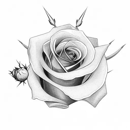 The Crucifex With A Rose And Thorn Background