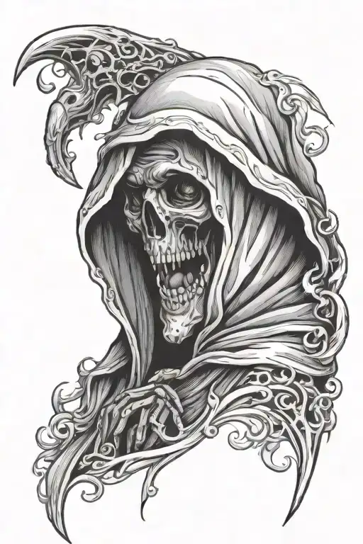 Grim Reaper Mother Mary Crying