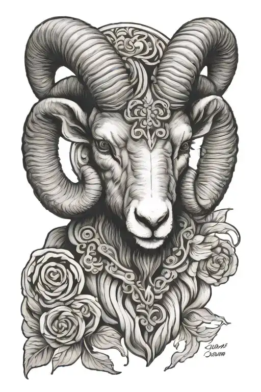 Aries Ram With Name Wesley James