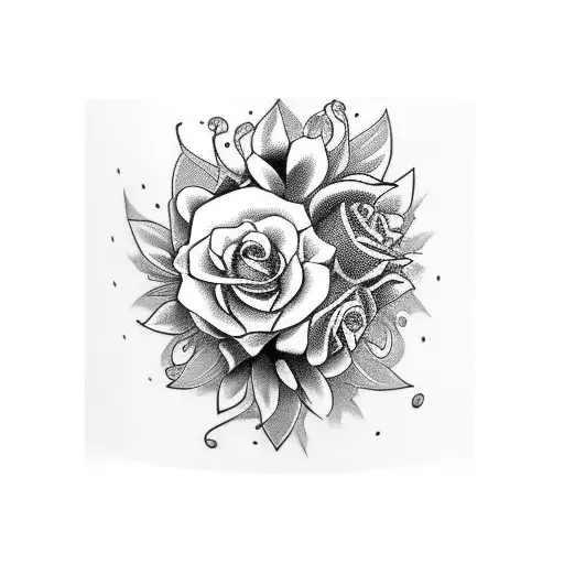 Ankle Wrap Around Gothic Flowers