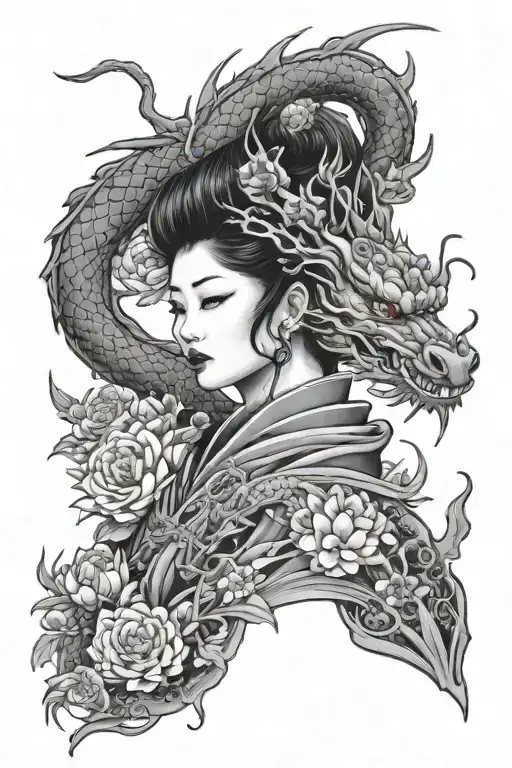 Dragon Geisha Flower