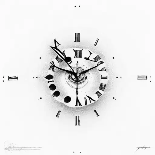 Salvador Dali Bending Clock Design For Sleeve