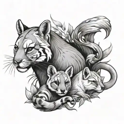 Squirrel Lioness Panda Fox Dolphin