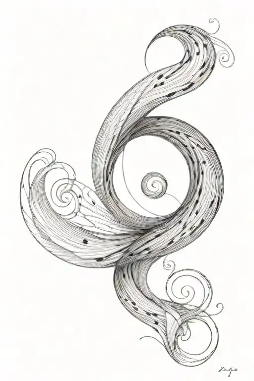 Fibonacci Sequence Inspired Waves Forming The Shape