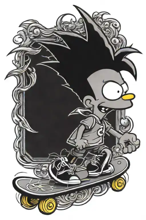 Bart Simpson Skateboarding