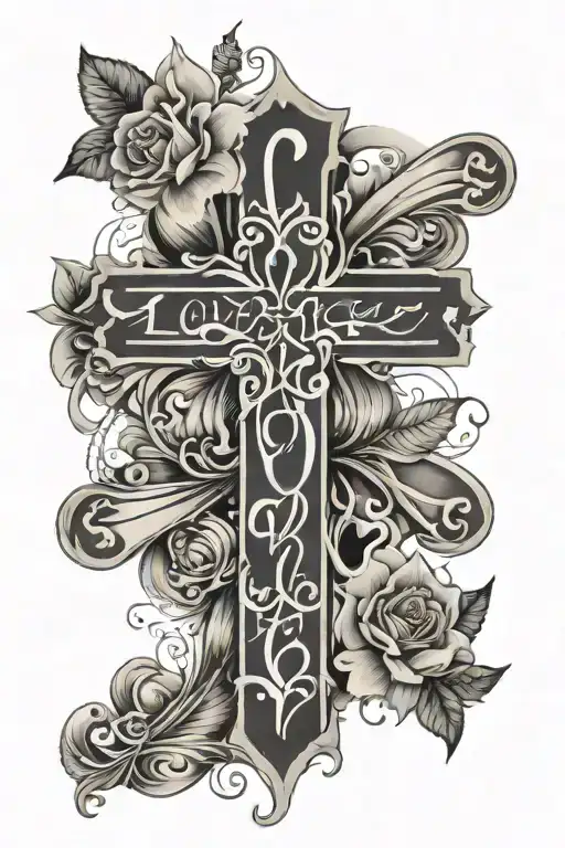 Cross With The Words Love Yourz