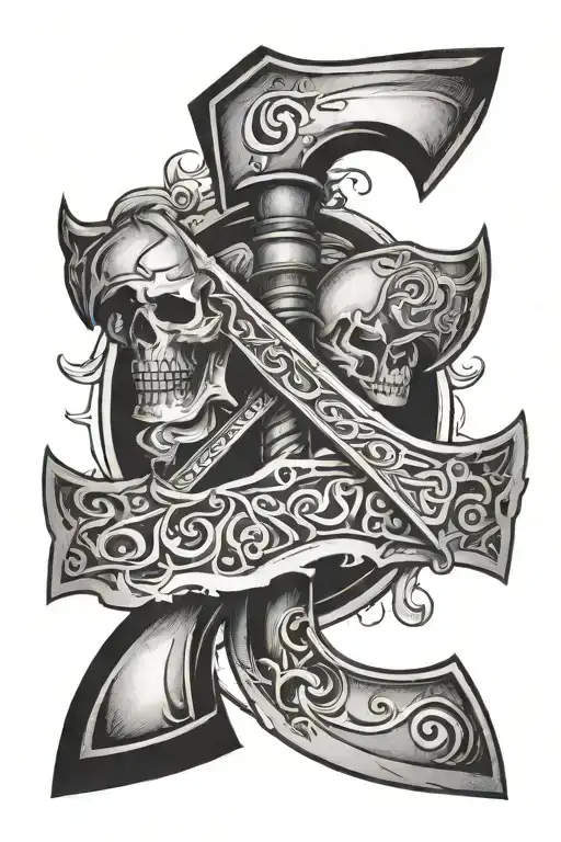 Double Edged Ax And A Lesbian Symbol