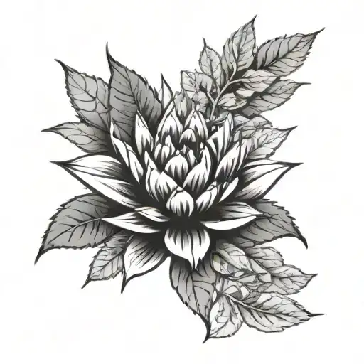 Mandela Tattoo Over Weed Leaf