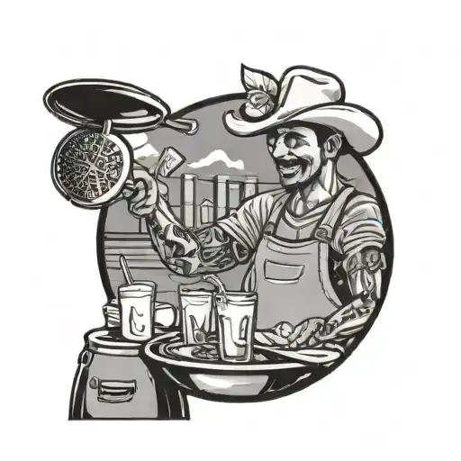 A Friend Serving Margaritas While Cooking Over A Sports-themed Grill