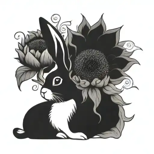 Rabbit Holding Sunflower