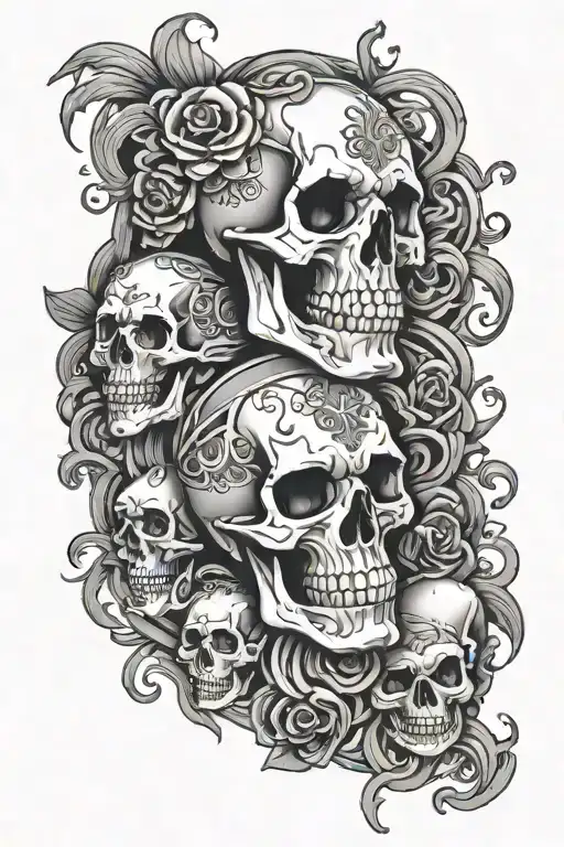 Band Tatoo Nbest Design With Skull