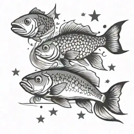3 Fish With Stars Around