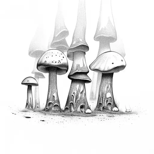 A Mushroom Forest With A Gothic Twist