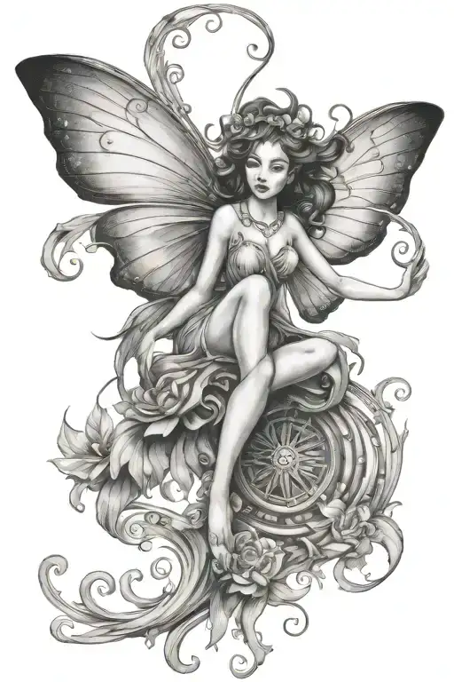 A Whimsical Fairy Flying