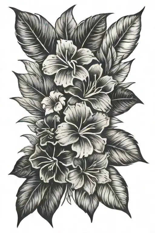 Hawaiian Plant Sleve Tattoo On My Arm