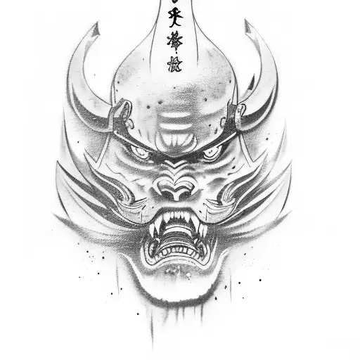 Tatuagem De Ombro Com Tema Samurai E Cultura Japonesa