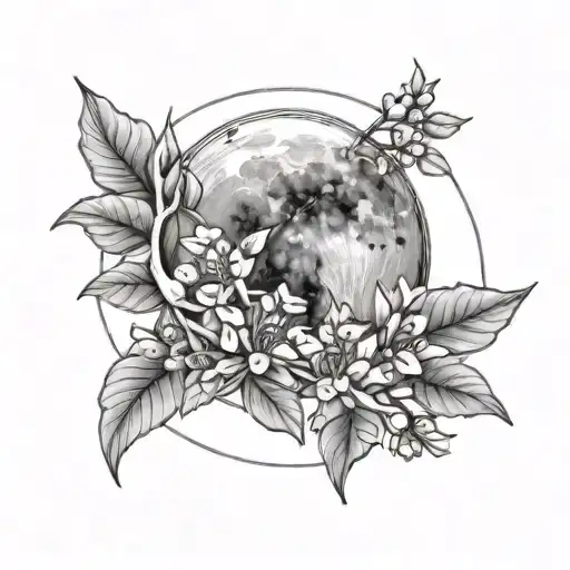 May Flower Moon With Hawthorne