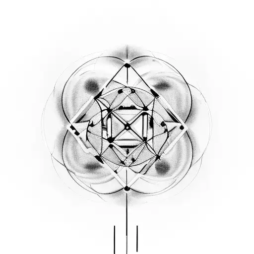 A Mystical Unalome Symbol Formed By Interconnected Computer Cables And Wires