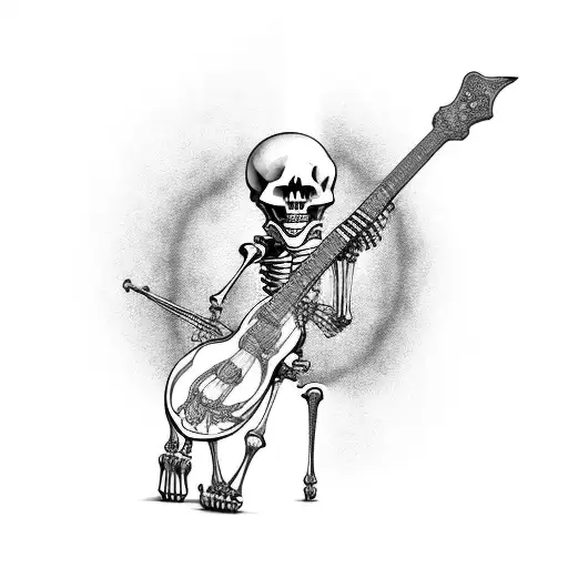 Skeleton Gunnslinger Gitar