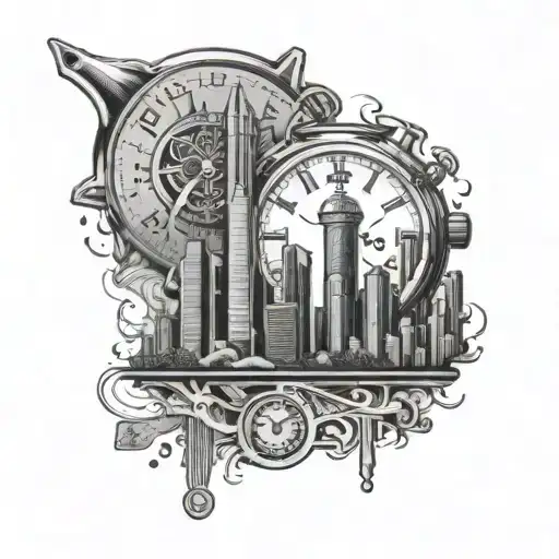 Miami Skyline With Money A Watch