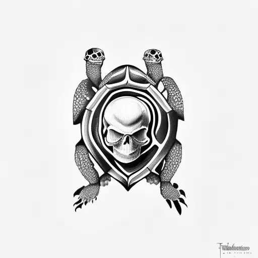 Turtle With Skull