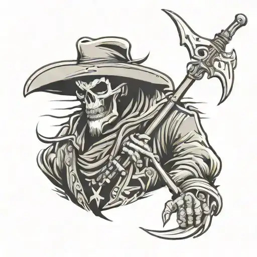 Cowboy Reaper With Scythe
