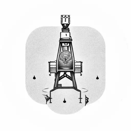 Drilling Rig With A Disc Golf Theme