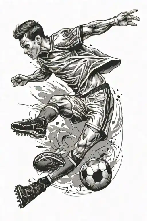 Football Player Kicking