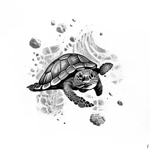 Turtle With Skull