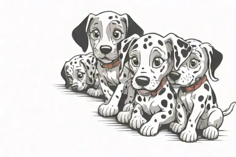 101 Dalmatians Puppies Cartoon