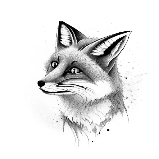 A Whimsical Depiction Of A Singing Fox With A Paintbrush As A Microphone