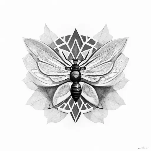 Moth Honeycomb Leaves Bee Black Panther