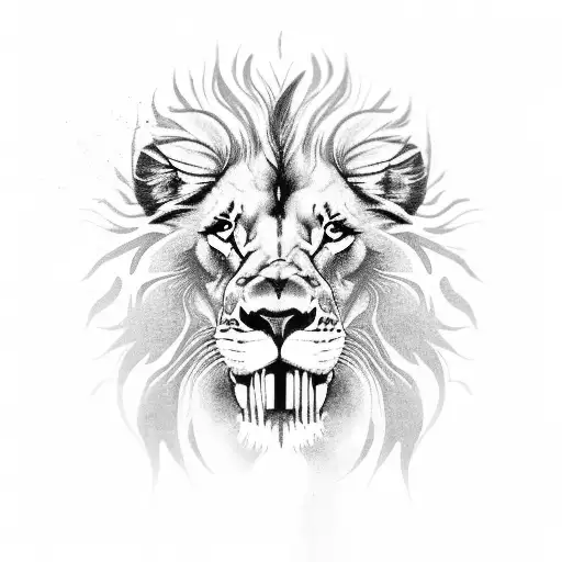 Lion Eating A Zebra With Smoke Background