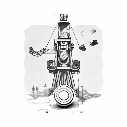 Drilling Rig With A Frisbee Golf Theme