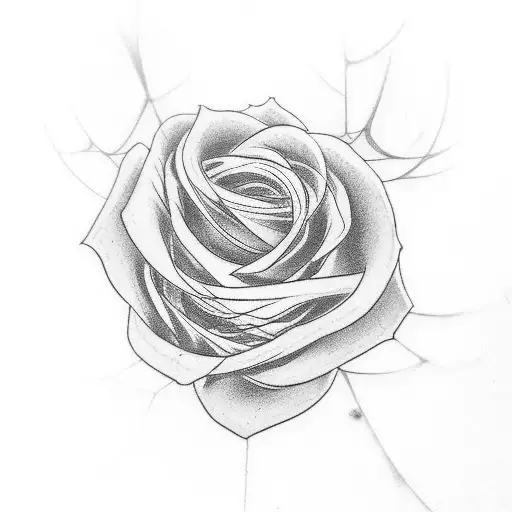 A Tattoo Symbolizing Eternal Love With Intertwining Spider Webs And Roses