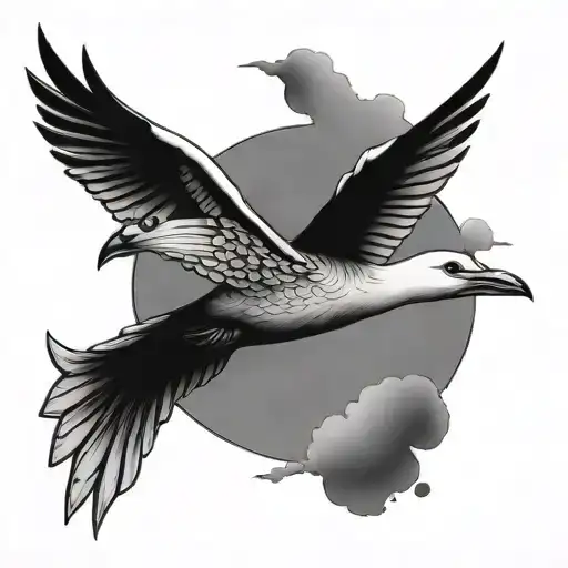 Protagonist Seagull Bird And Kamikaze Plane