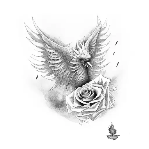 Pheenix On A Rose