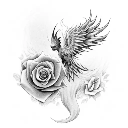Pheenix On A Rose