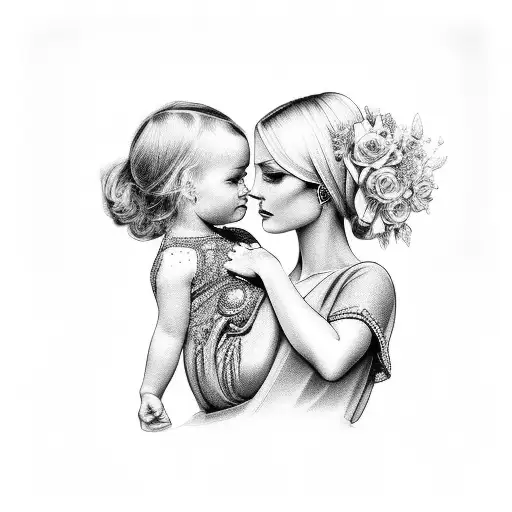 Mary And Child Glamorous Fashion