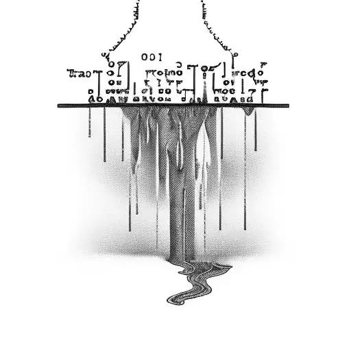 A Waterfall Flowing Out Of A Typewriter