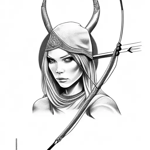 Aiming A Bow And Arrow