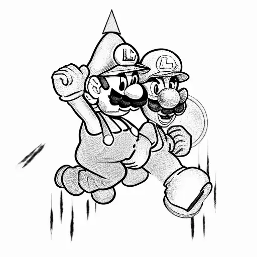 Luigi Djing With Super Mario Dancing