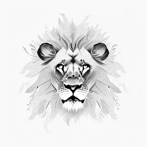 A Powerful Lion Roaring Amidst A Backdrop Of Towering Trees And Lush Greenery