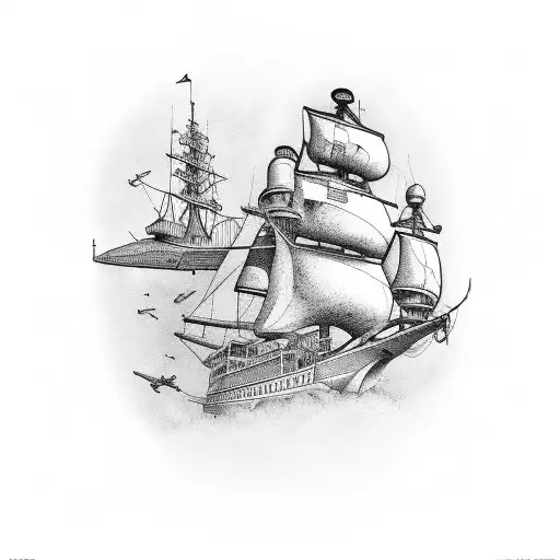 Ship And Airplane Based On Traveller Thame For Arm