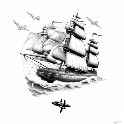 Ship And Airplane Based On Traveller Thame For Arm