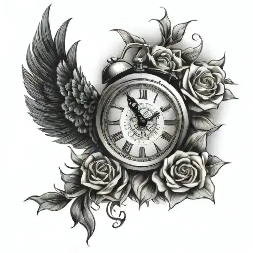 Time Clock Surrounded Live 4 Ever