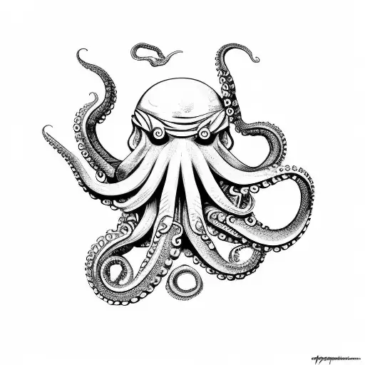 Octopus Sinking A Pirate Ship