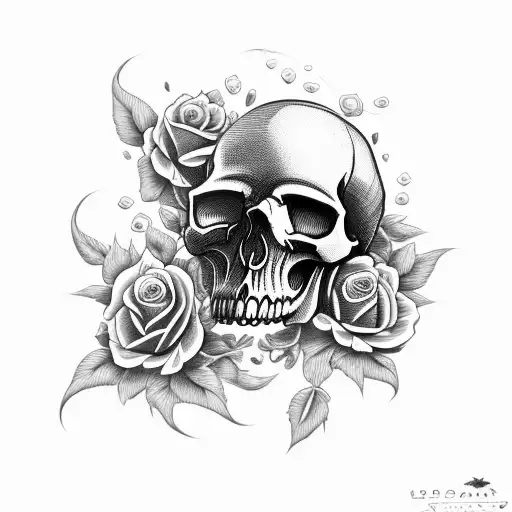 Skull And Roses