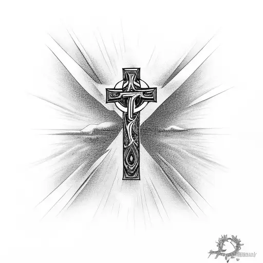 Honeysuckle With Christian Cross