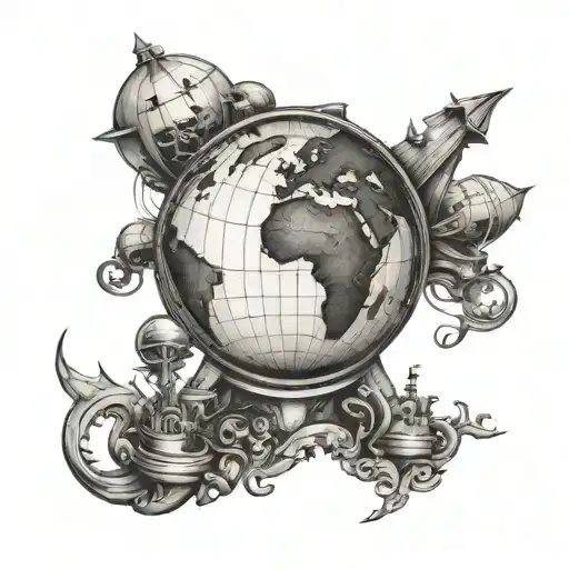 Cumpass With Globe Inside